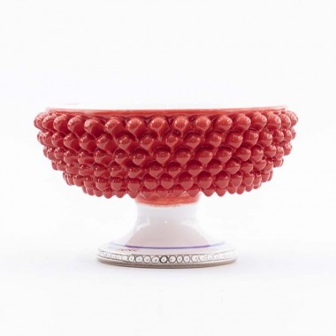 Sicilian ceramic pine cone stand ALZPGN de simone pottery Sicilian ceramic pine cone stand ALZPGN de simone pottery